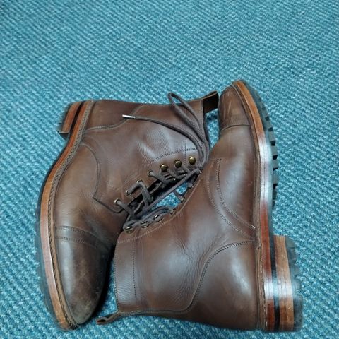 View photo of Blkbrd Shoemaker Dixon Cap Toe Derby Boot in Unknown Leather