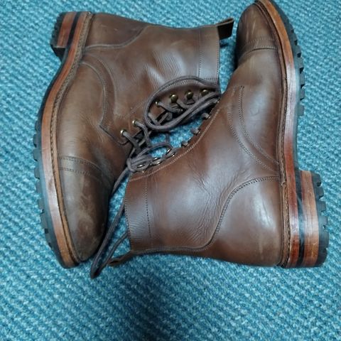 View photo of Blkbrd Shoemaker Dixon Cap Toe Derby Boot in Unknown Leather