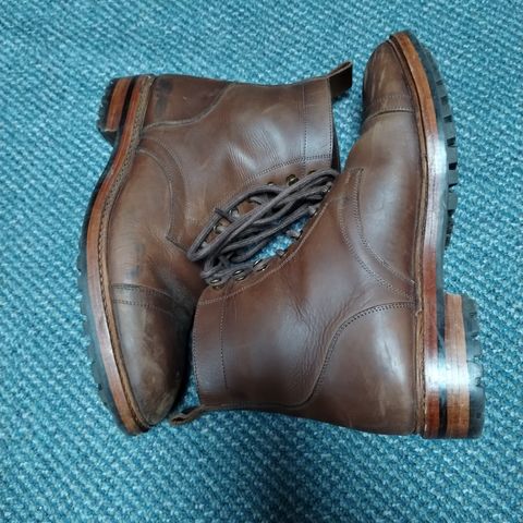 View photo of Blkbrd Shoemaker Dixon Cap Toe Derby Boot in Unknown Leather