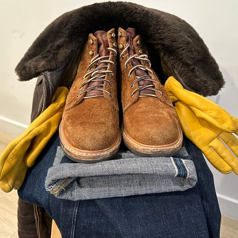 View photo of Truman Service Boot in Cattail Grizzly Roughout