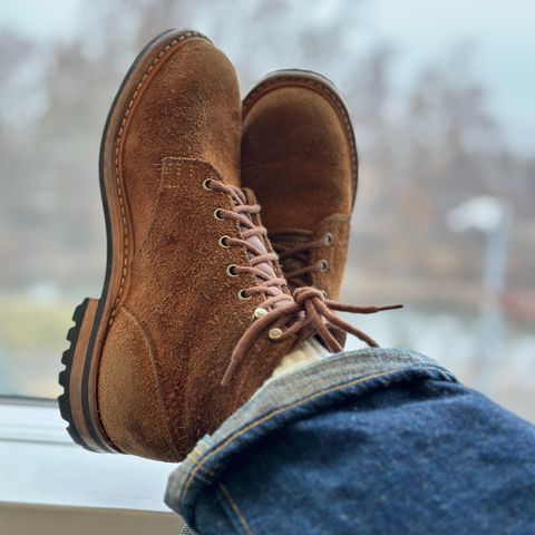 View photo of Truman Service Boot in Cattail Grizzly Roughout