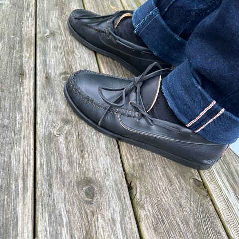 Yuketen Canoe Moc in Horween Black Chromexcel