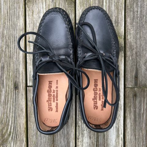 Yuketen Canoe Moc in Horween Black Chromexcel