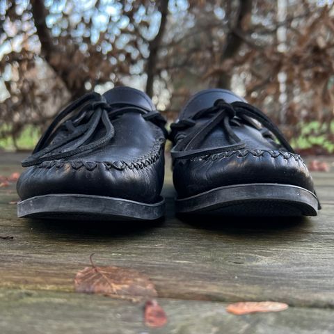Yuketen Canoe Moc in Horween Black Chromexcel