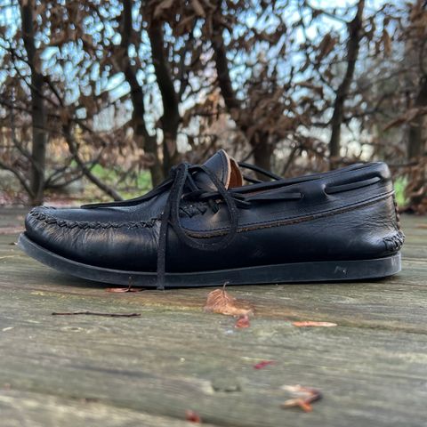 Yuketen Canoe Moc in Horween Black Chromexcel