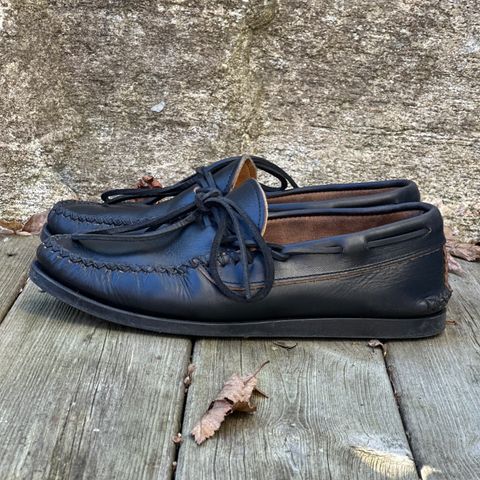 Yuketen Canoe Moc in Horween Black Chromexcel