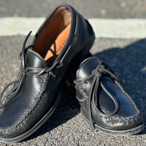 Yuketen Canoe Moc in Horween Black Chromexcel