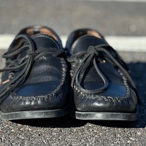 Yuketen Canoe Moc in Horween Black Chromexcel