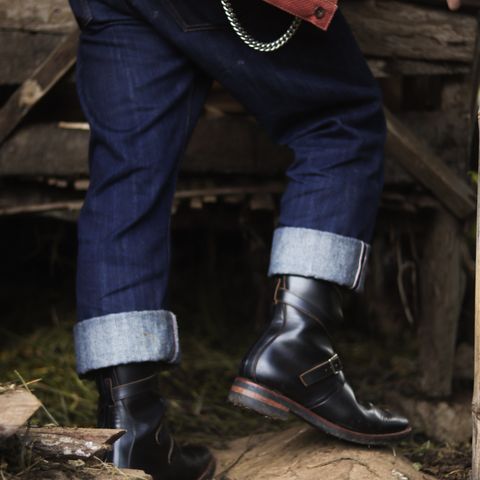 Briselblack The Hanker Tanker Boots in S.B. Foot Black Dawson