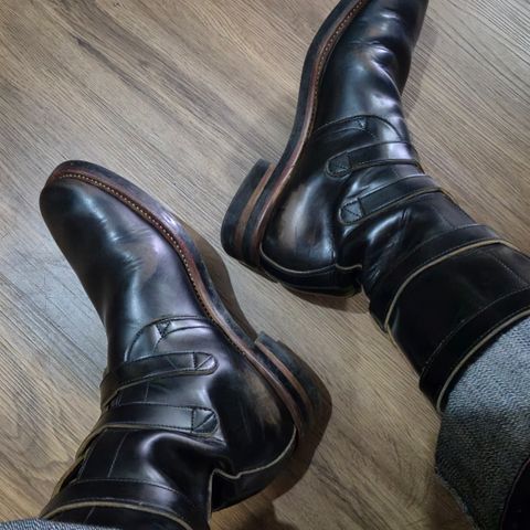 Briselblack The Hanker Tanker Boots in S.B. Foot Black Dawson