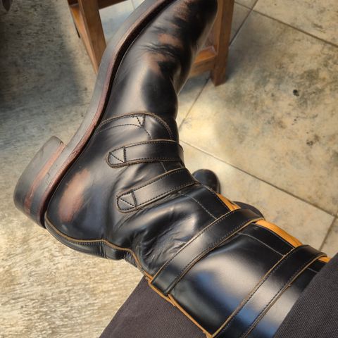 Briselblack The Hanker Tanker Boots in S.B. Foot Black Dawson