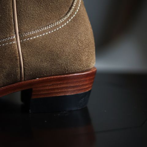 Briselblack The Bullet Cowboy Boots in Horween Natural Chromexcel Roughout
