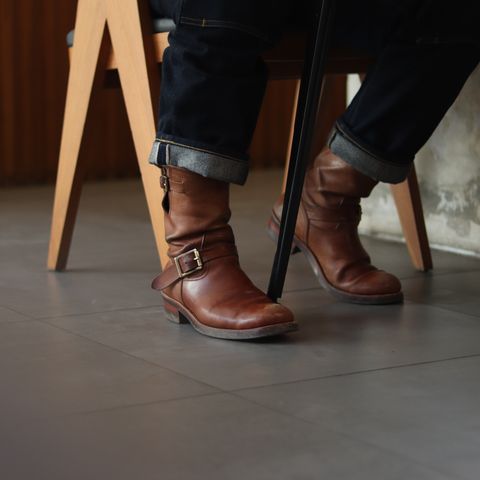 Briselblack The Keeper 'Type 2' Engineer Boot in Toscanello Waxed Horsebutt Maryam Tannery