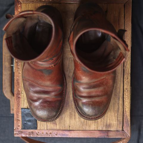 Briselblack The Keeper 'Type 2' Engineer Boot in Toscanello Waxed Horsebutt Maryam Tannery