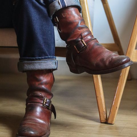 Briselblack The Keeper 'Type 2' Engineer Boot in Toscanello Waxed Horsebutt Maryam Tannery