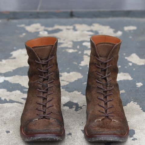 Briselblack The Buck Wholecut Lace to Toe in Horween Natural Chromexcel Roughout