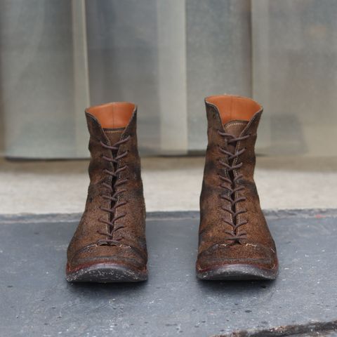 Briselblack The Buck Wholecut Lace to Toe in Horween Natural Chromexcel Roughout