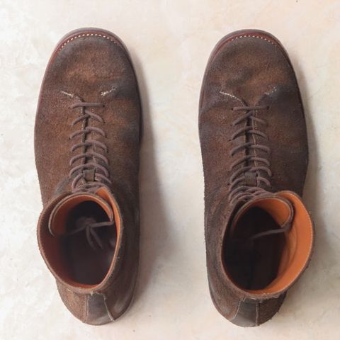 Briselblack The Buck Wholecut Lace to Toe in Horween Natural Chromexcel Roughout