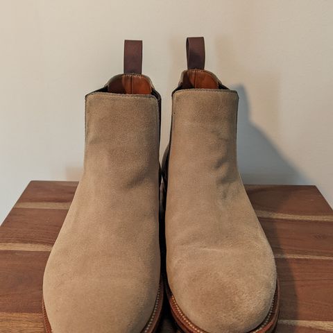 Grant Stone Chelsea Boot in C.F. Stead Ivory Suede