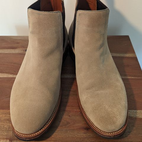 Grant Stone Chelsea Boot in C.F. Stead Ivory Suede