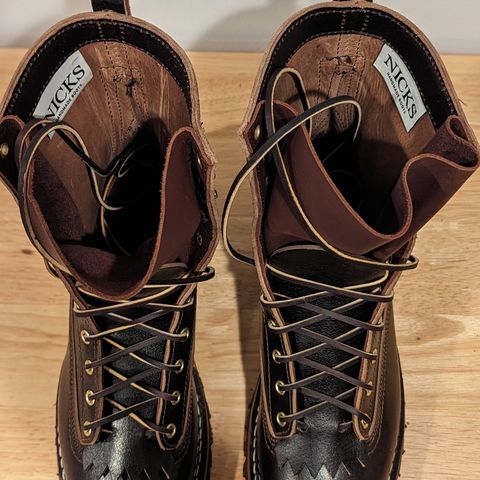 Nicks Lace to Toe Heritage in Horween Brown Waxed Flesh
