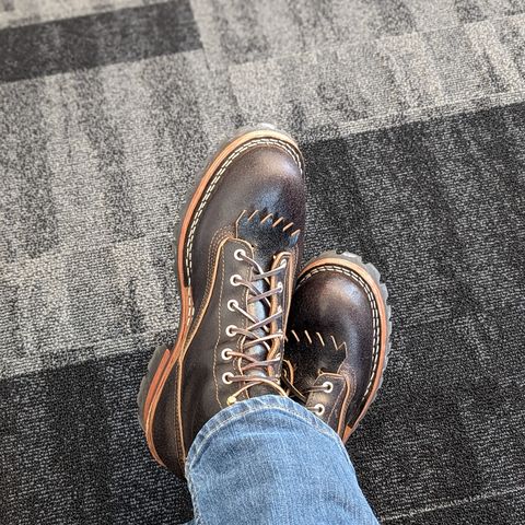 Nicks Lace to Toe Heritage in Horween Brown Waxed Flesh