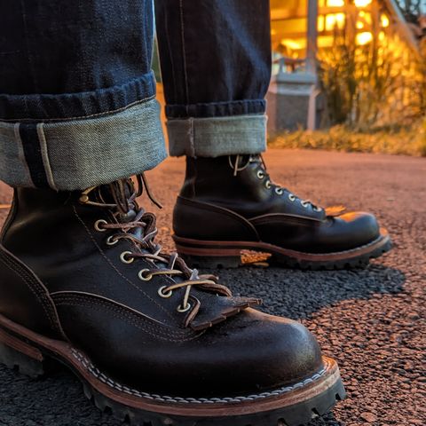 Nicks Lace to Toe Heritage in Horween Brown Waxed Flesh