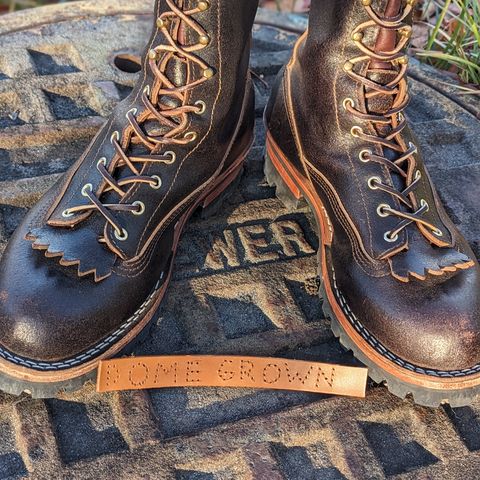 Nicks Lace to Toe Heritage in Horween Brown Waxed Flesh