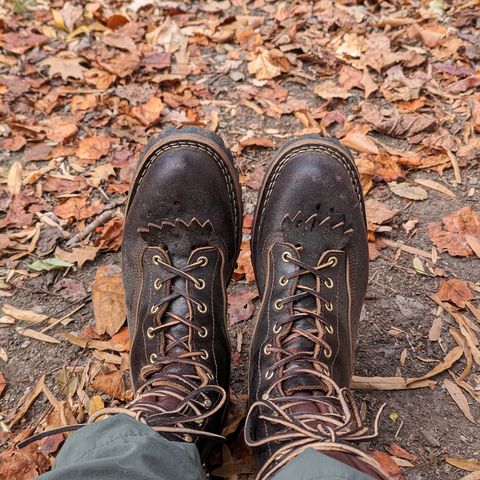 Nicks Lace to Toe Heritage in Horween Brown Waxed Flesh