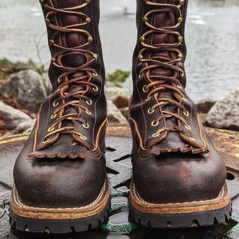Nicks Lace to Toe Heritage in Horween Brown Waxed Flesh