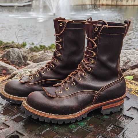 Nicks Lace to Toe Heritage in Horween Brown Waxed Flesh