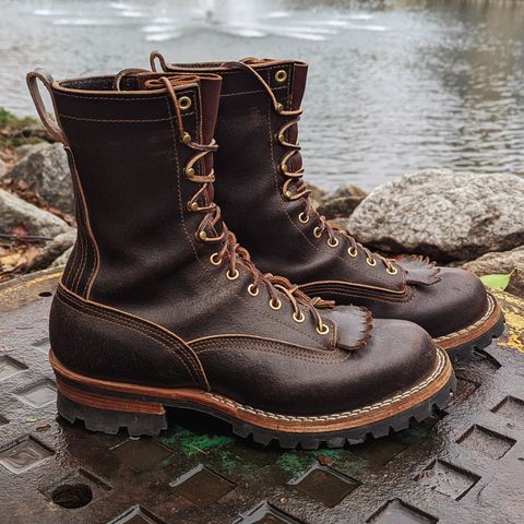 Nicks Lace to Toe Heritage in Horween Brown Waxed Flesh