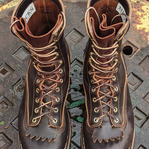 Nicks Lace to Toe Heritage in Horween Brown Waxed Flesh
