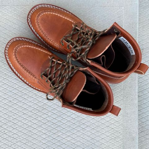 Nicks Moc Toe in Wickett & Craig Natural Double Stuffed