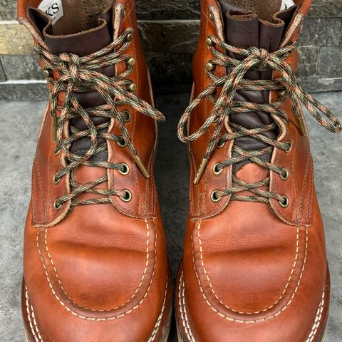 View photo of Nicks Moc Toe in Wickett & Craig Natural Double Stuffed