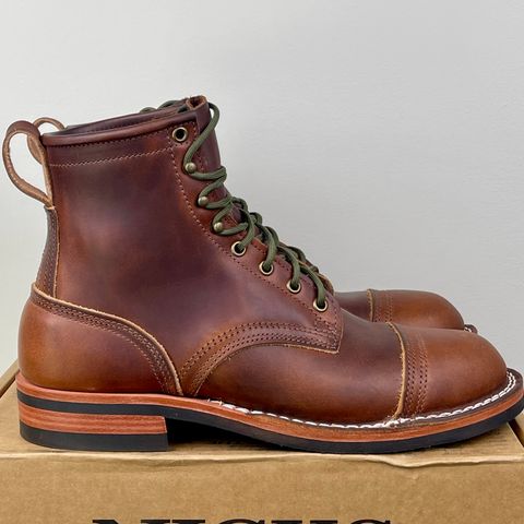 View photo of Nicks Lace Up Heritage in Wickett & Craig Buck Brown Double Stuffed