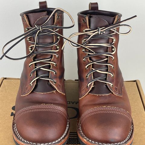 View photo of Nicks Lace Up Heritage in Wickett & Craig Buck Brown Double Stuffed