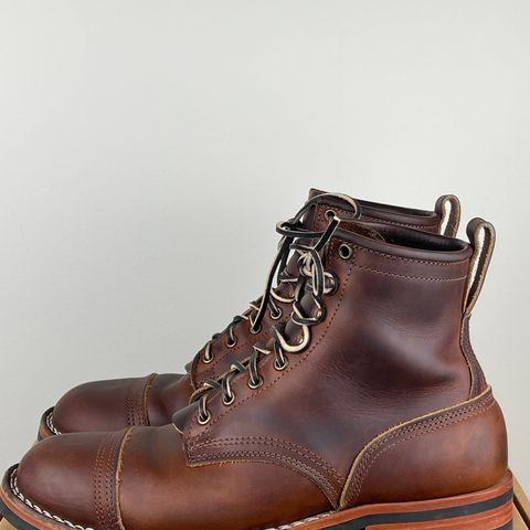 View photo of Nicks Lace Up Heritage in Wickett & Craig Buck Brown Double Stuffed