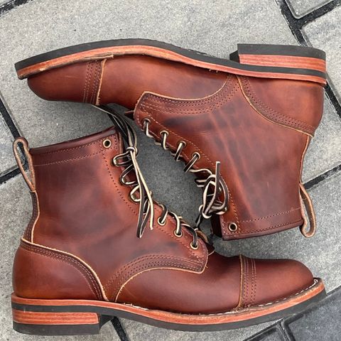 View photo of Nicks Lace Up Heritage in Wickett & Craig Buck Brown Double Stuffed