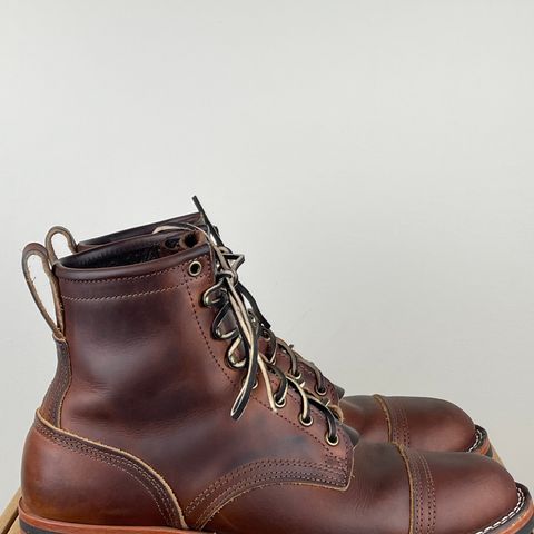 View photo of Nicks Lace Up Heritage in Wickett & Craig Buck Brown Double Stuffed