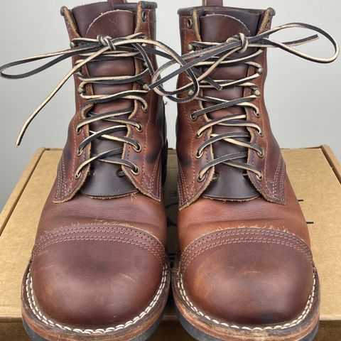 View photo of Nicks Lace Up Heritage in Wickett & Craig Buck Brown Double Stuffed