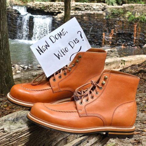 Grant Stone Brass Boot in Horween Tan Essex