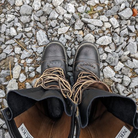 Nicks MTO in Horween Black Waxed Flesh