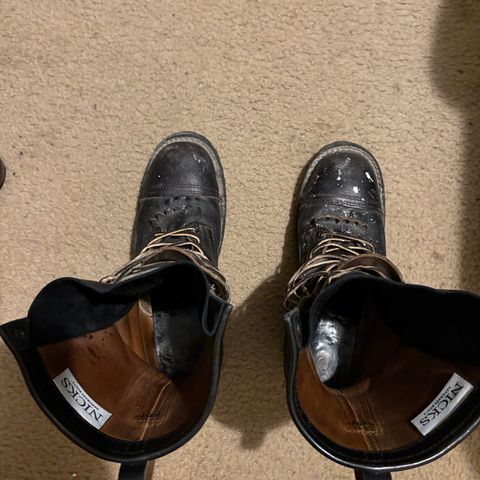Nicks MTO in Horween Black Waxed Flesh