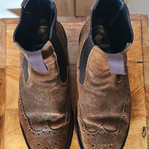 Tricker's Henry Country Dealer Boot in C.F. Stead Snuff Waxed Suede