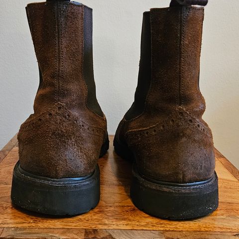 Tricker's Henry Country Dealer Boot in C.F. Stead Snuff Waxed Suede