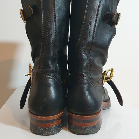 Benzein The Keeper Engineer Boot in Shinki Black Latigo Teacore Horsehide