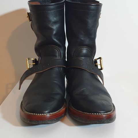 Benzein The Keeper Engineer Boot in Shinki Black Latigo Teacore Horsehide