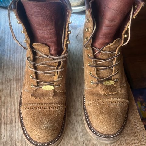 Rolling Dub Trio Forester II Boot in Nakamura Sennosuke Shoten Dark Beige Suede