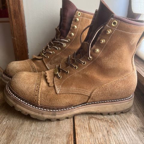 Rolling Dub Trio Forester II Boot in Nakamura Sennosuke Shoten Dark Beige Suede